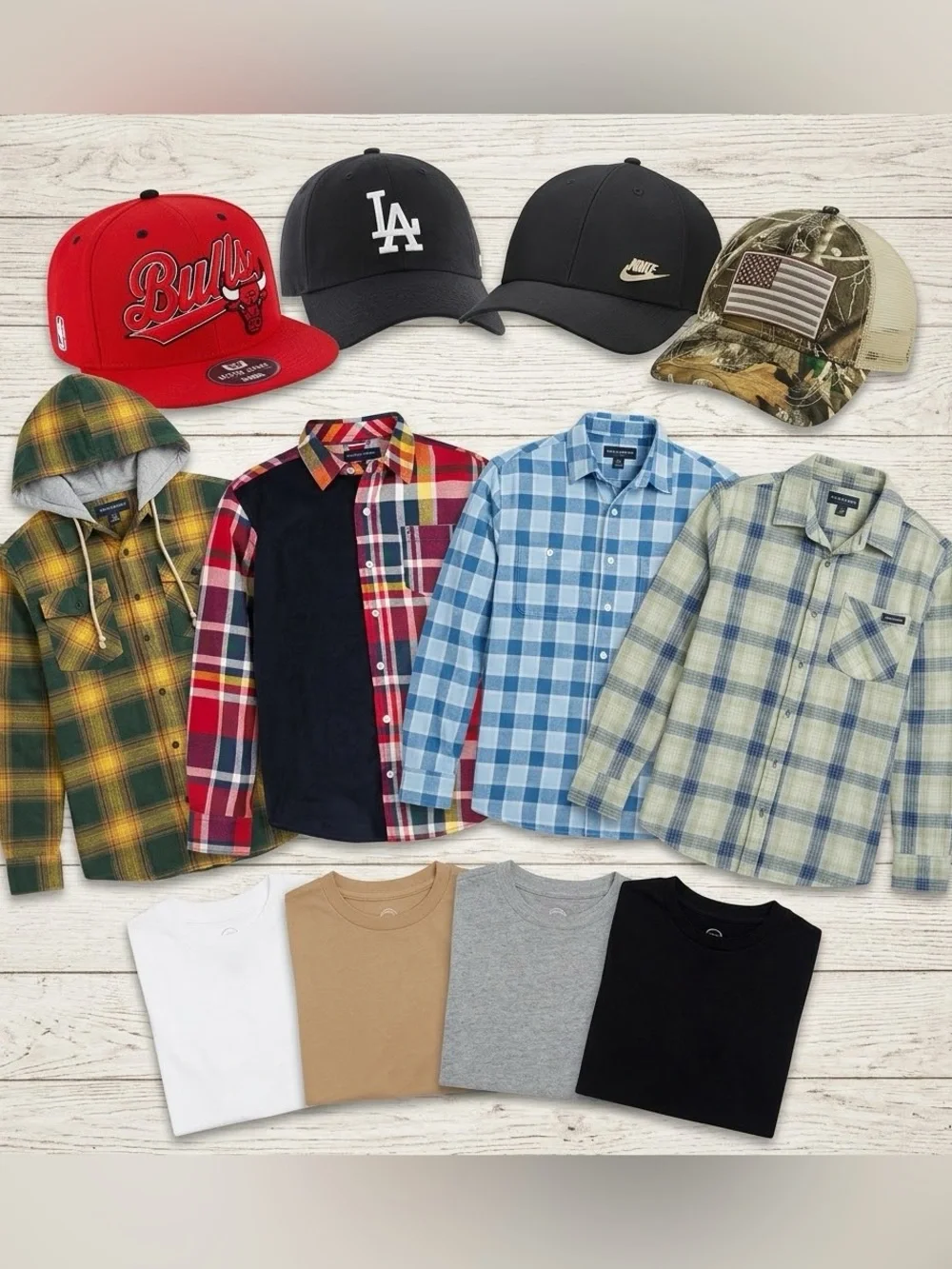 🧢👕BIG BOYS CLOTHING & HAT BUNDLE — SIZE 18/20 / MEN’S SMALL🧢👕